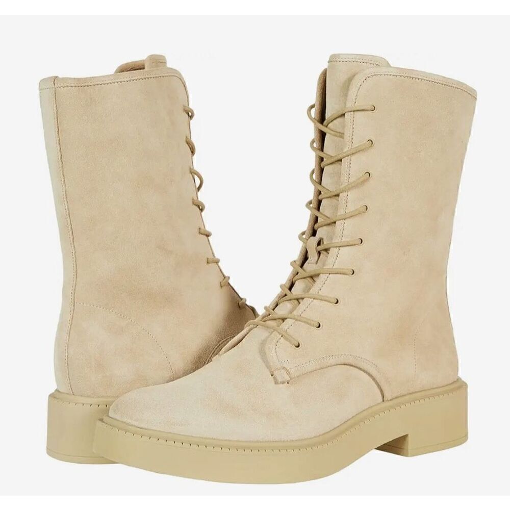 Vince Kady Lace Up Round Toe Boot In Doe NWOB Size 7 M